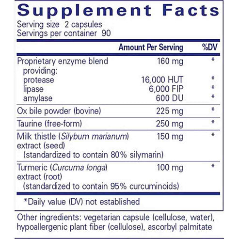 Pure Encapsulations Digestion GB 180c