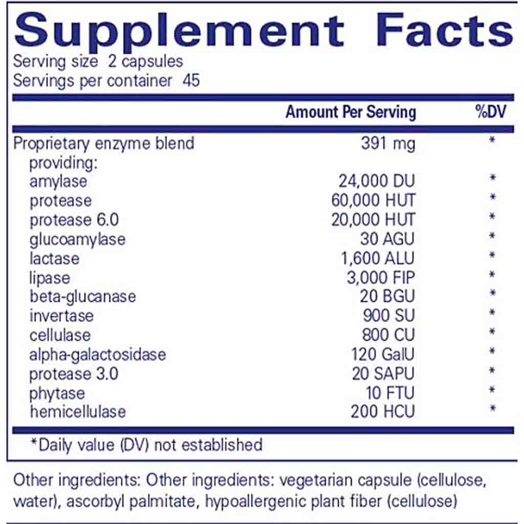 Pure Encapsulations Digestive Enzymes Ultra 90c