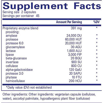 Pure Encapsulations Digestive Enzymes Ultra 90c
