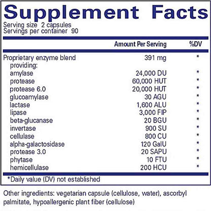 Pure Encapsulations Digestive Enzymes Ultra 180c