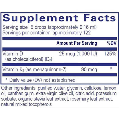 Pure Encapsulations EmulsiSorb K2/D3 liquid 20 ml (0.7 oz)