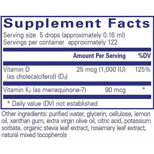 Pure Encapsulations EmulsiSorb K2/D3 liquid 20 ml (0.7 oz)