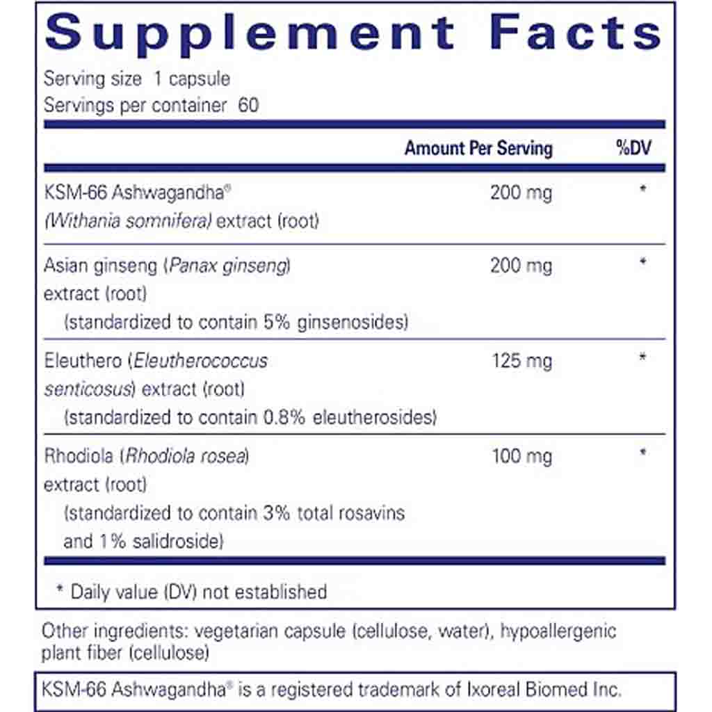 Pure Encapsulations Energy Xtra 60c