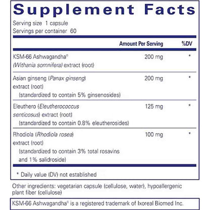 Pure Encapsulations Energy Xtra 60c