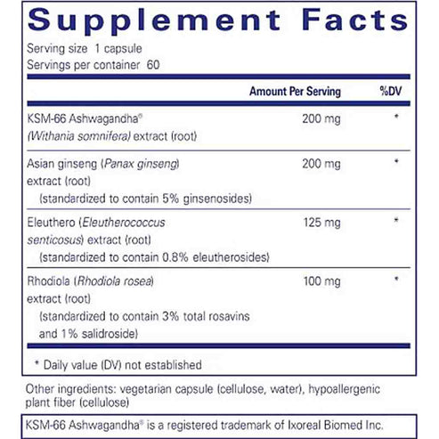 Pure Encapsulations Energy Xtra 60c