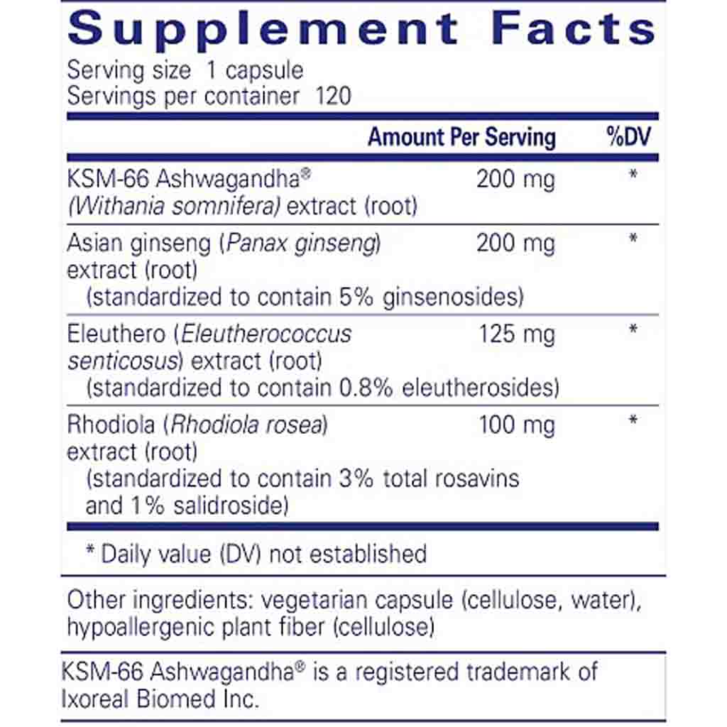 Pure Encapsulations Energy Xtra 120c