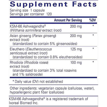 Pure Encapsulations Energy Xtra 120c