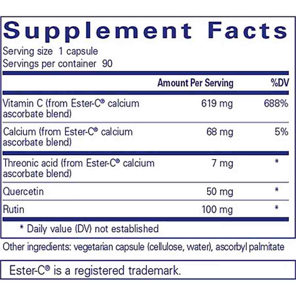 Pure Encapsulations Ester-C & flavonoids 90c