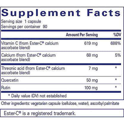 Pure Encapsulations Ester-C & flavonoids 90c