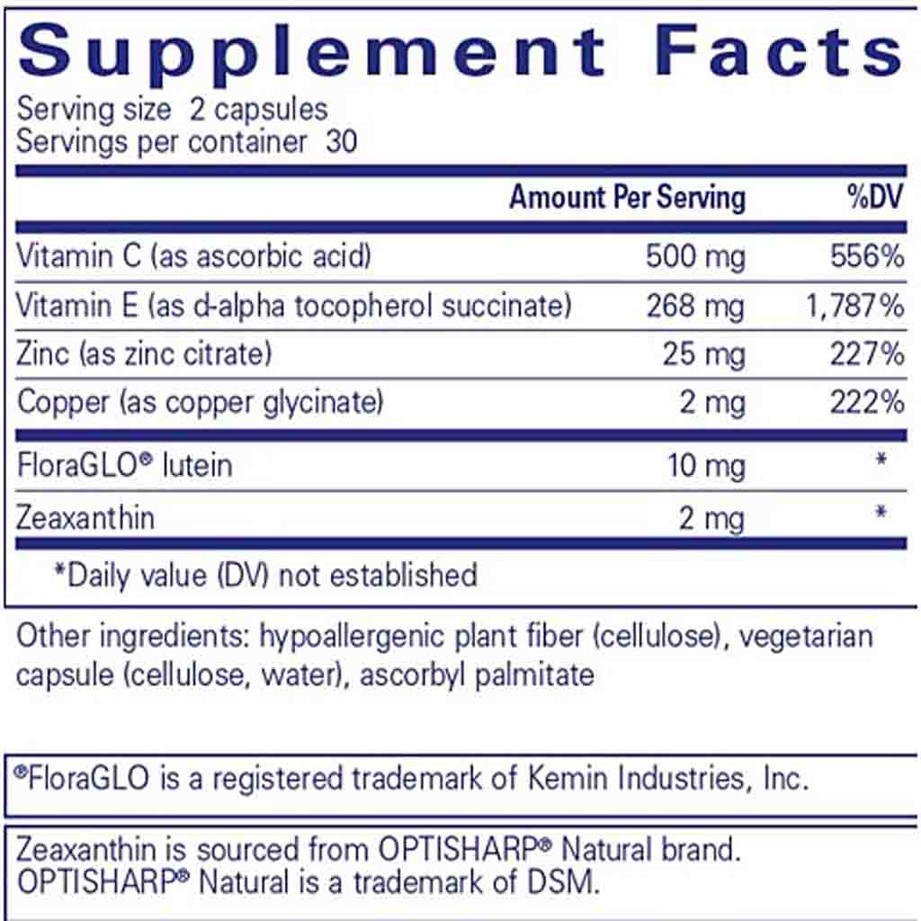 Pure Encapsulations EyeProtect Basics 60c