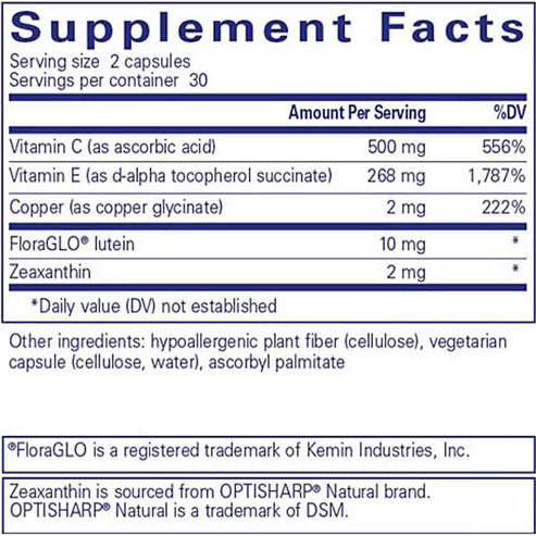 Pure Encapsulations EyeProtect Basics w/out Zinc 60C