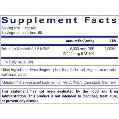 Pure Encapsulations Folate 5,000 60C