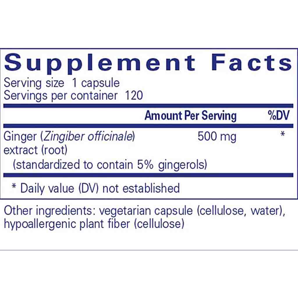 Pure Encapsulations Ginger Extract 120c