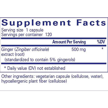Pure Encapsulations Ginger Extract 120c
