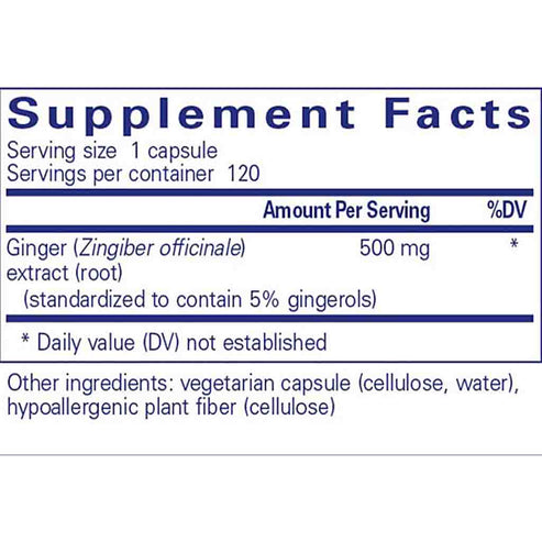 Pure Encapsulations Ginger Extract 120c