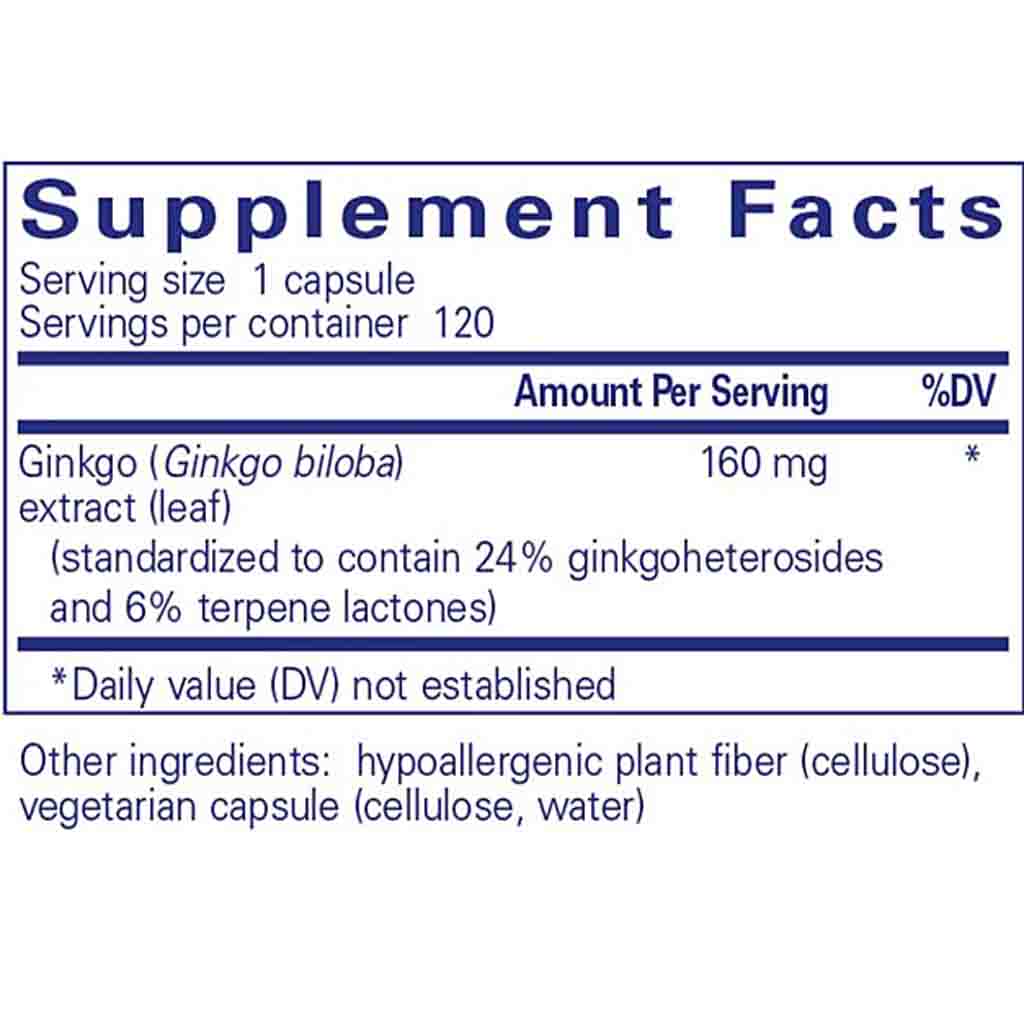 Pure Encapsulations Ginkgo 50 120c