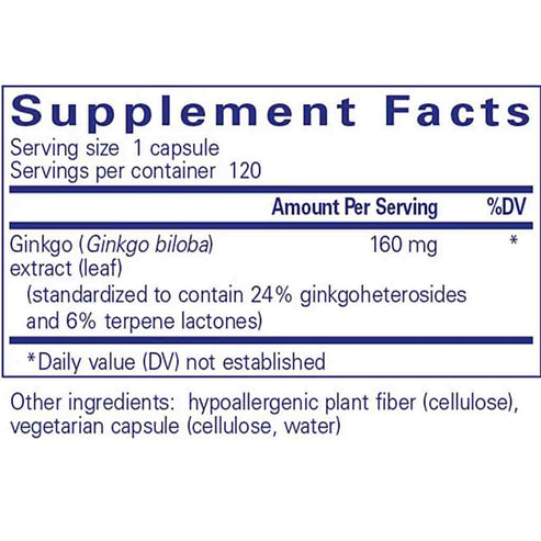 Pure Encapsulations Ginkgo 50 120c