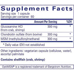 Pure Encapsulations Glucosamine Chondroitin with MSM 60c