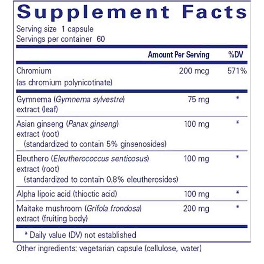 Pure Encapsulations Glucose Support Formula 60c