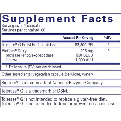 Pure Encapsulations Gluten/Dairy Digest 60c