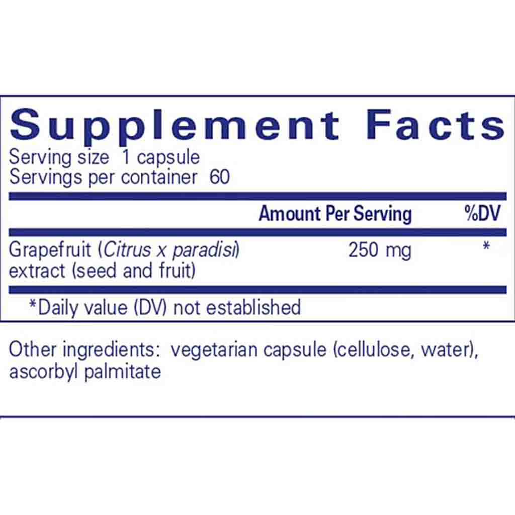 Pure Encapsulations Grapefruit Seed Extract 60c