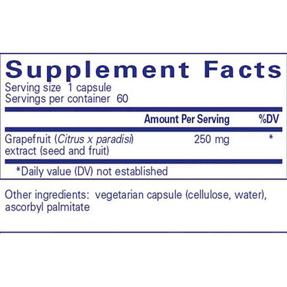Pure Encapsulations Grapefruit Seed Extract 60c