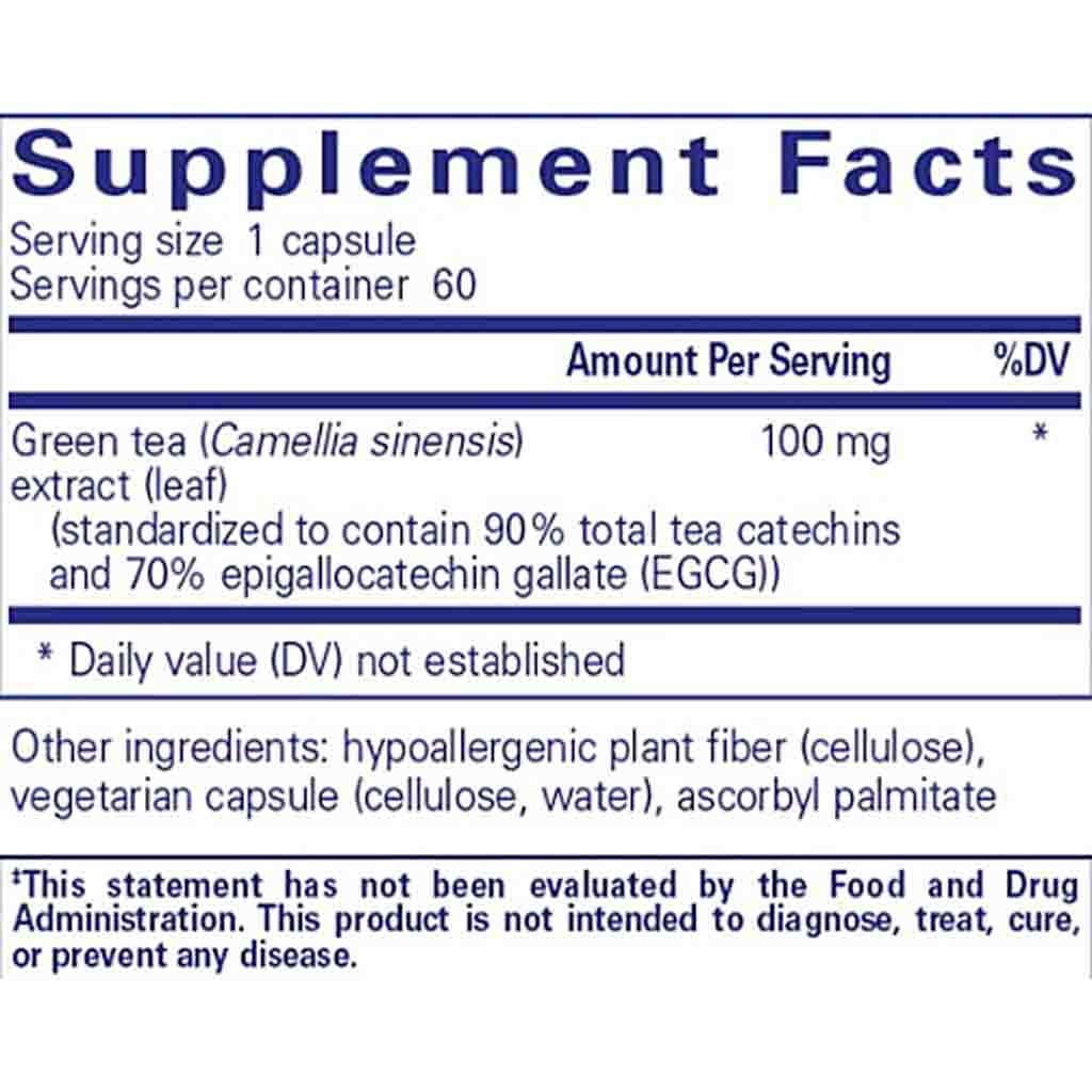 Pure Encapsulations Green Tea Extract 60c (decaffeinated)