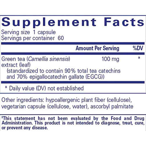 Pure Encapsulations Green Tea Extract 60c (decaffeinated)