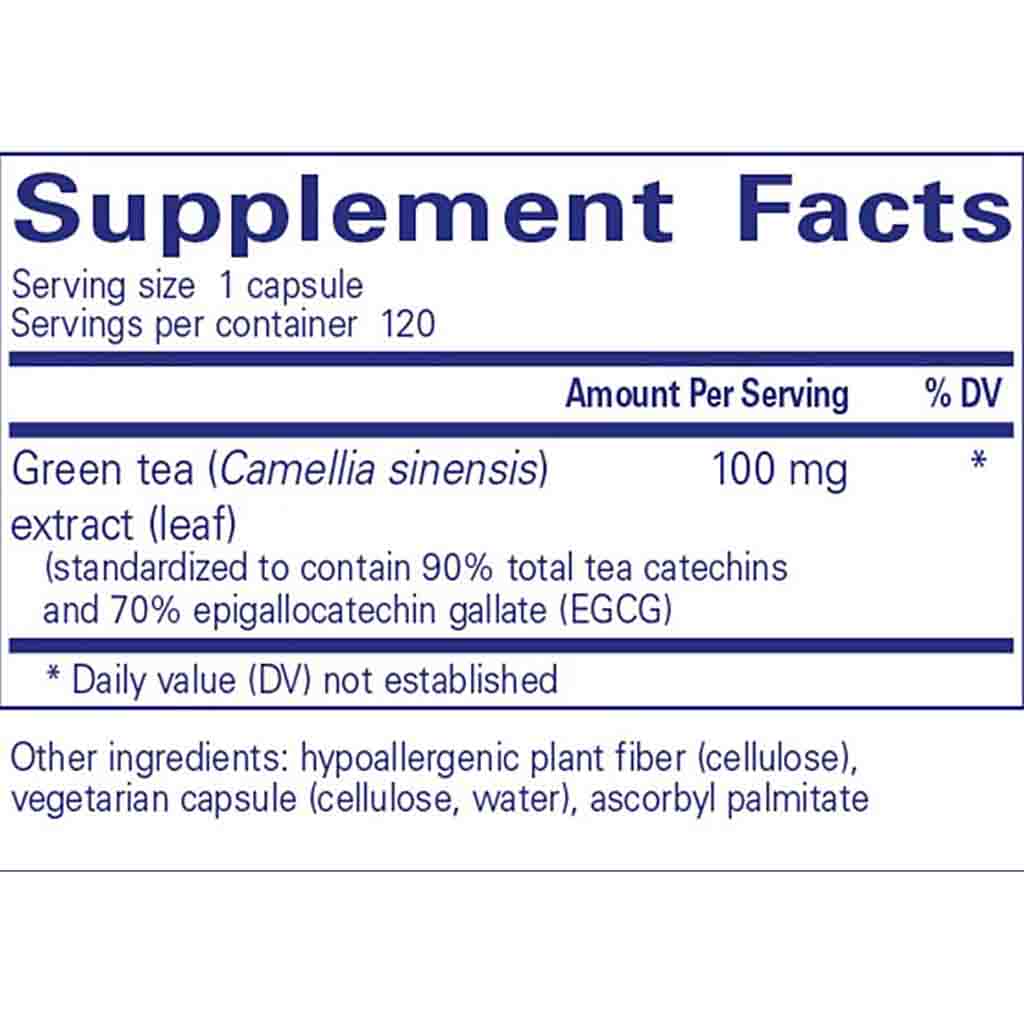 Pure Encapsulations Green Tea Extract 120c (decaffeinated)