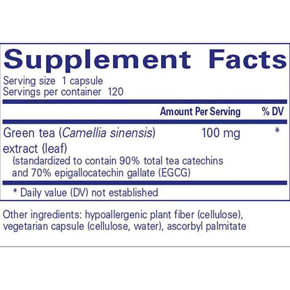Pure Encapsulations Green Tea Extract 120c (decaffeinated)