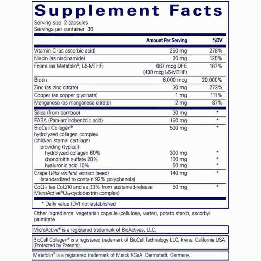 Pure Encapsulations Hair-Skin-Nails-Ultra 60c