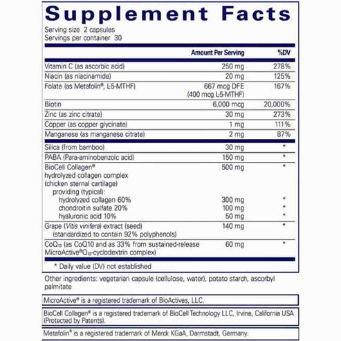 Pure Encapsulations Hair-Skin-Nails-Ultra 60c