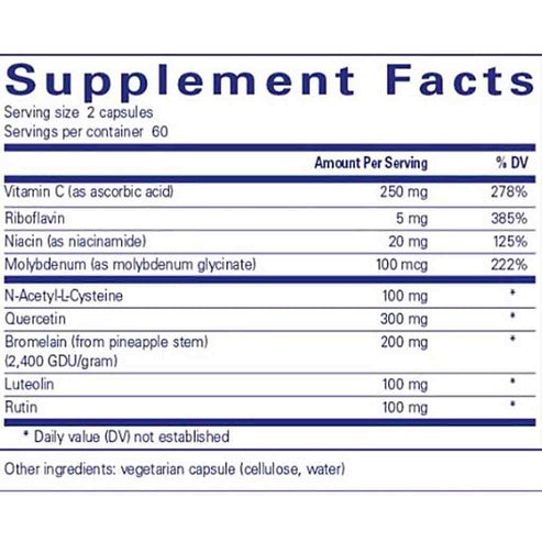 Pure Encapsulations Hist Reset 120c