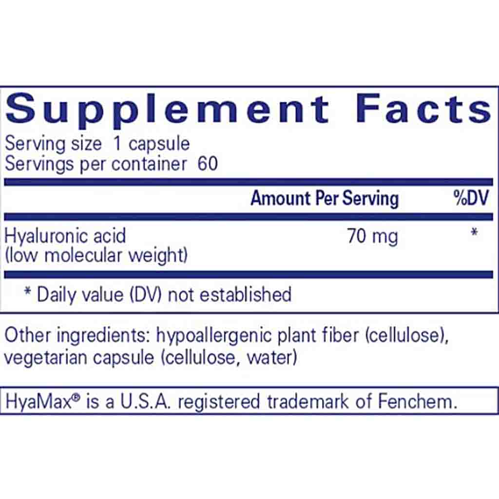 Pure Encapsulations Hyaluronic Acid 60c