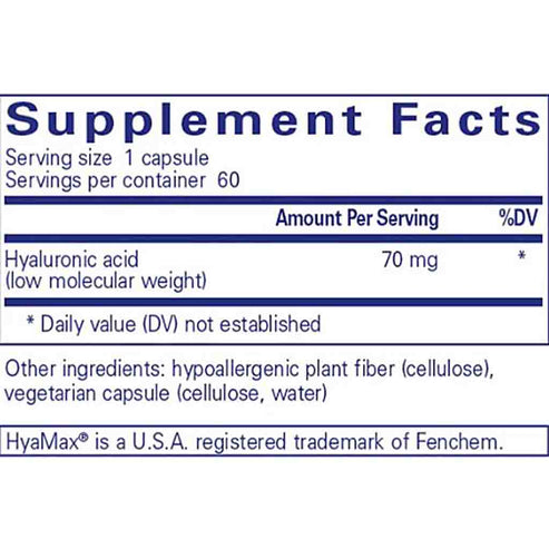 Pure Encapsulations Hyaluronic Acid 60c
