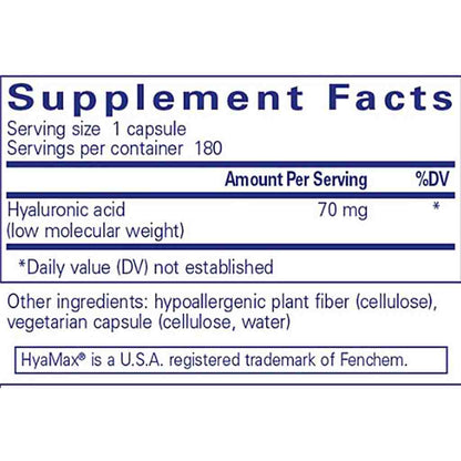 Pure Encapsulations Hyaluronic Acid 180c