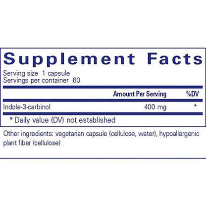Pure Encapsulations Indole-3-Carbinol 400mg 60c
