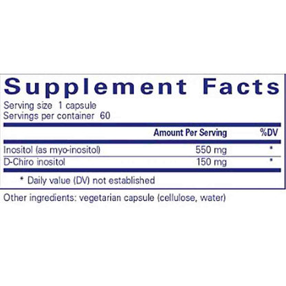 Supplement facts label for a capsule product with specified ingredients and dosages.