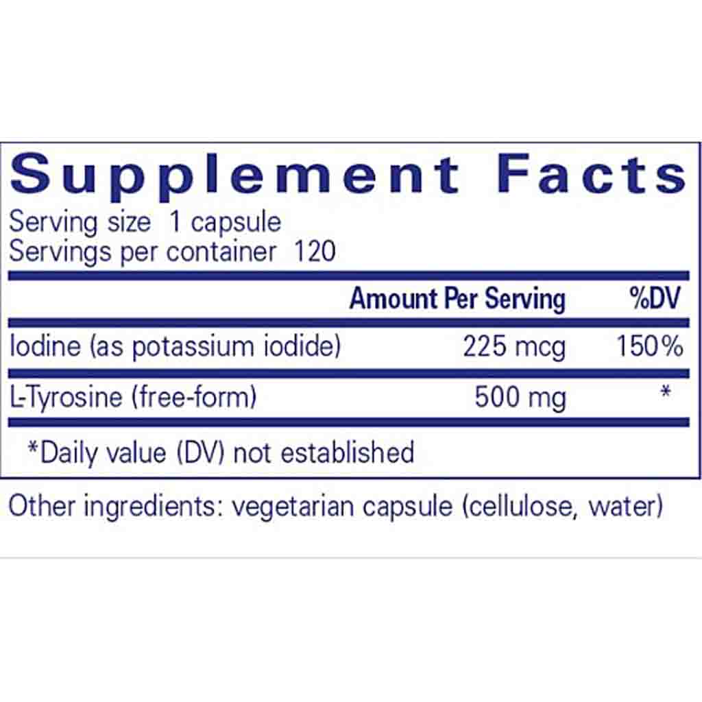 Pure Encapsulations Iodine and Tyrosine 120c