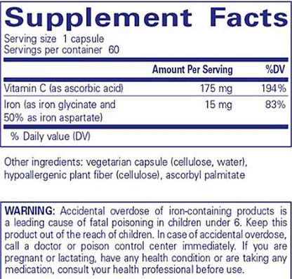 Pure Encapsulations Iron-C 60c