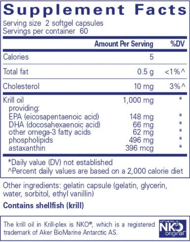 Pure Encapsulations Krill-plex 120sg