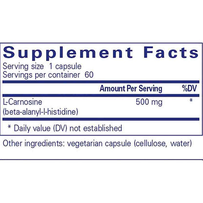 Pure Encapsulations L-Carnosine 60c