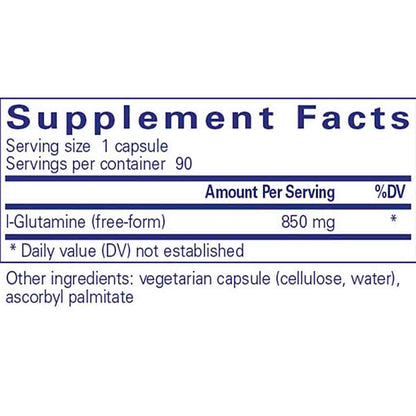 Pure Encapsulations l-Glutamine 850mg 90c