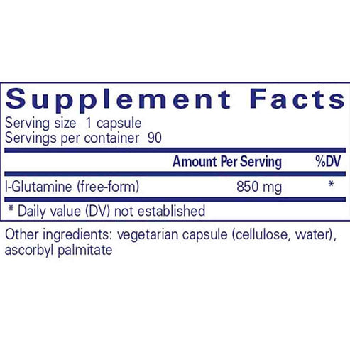 Pure Encapsulations l-Glutamine 850mg 90c