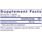 Pure Encapsulations l-Glutamine 850mg 250c