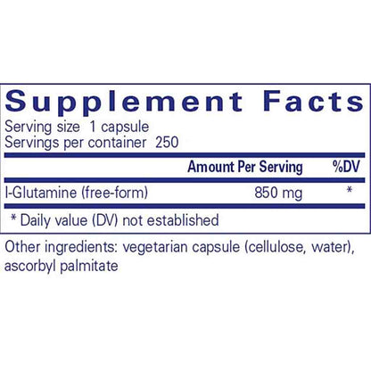 Pure Encapsulations l-Glutamine 850mg 250c