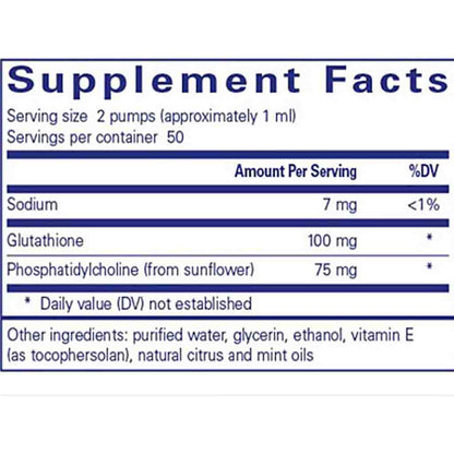 Pure Encapsulations Liposomal Glutathione Liquid 1.7 oz (50 ml)