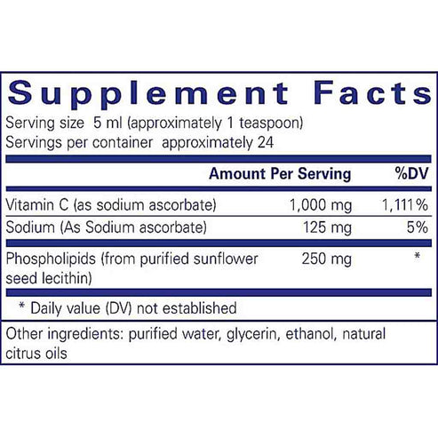 Pure Encapsulations Liposomal Vitamin C liquid 4 oz.