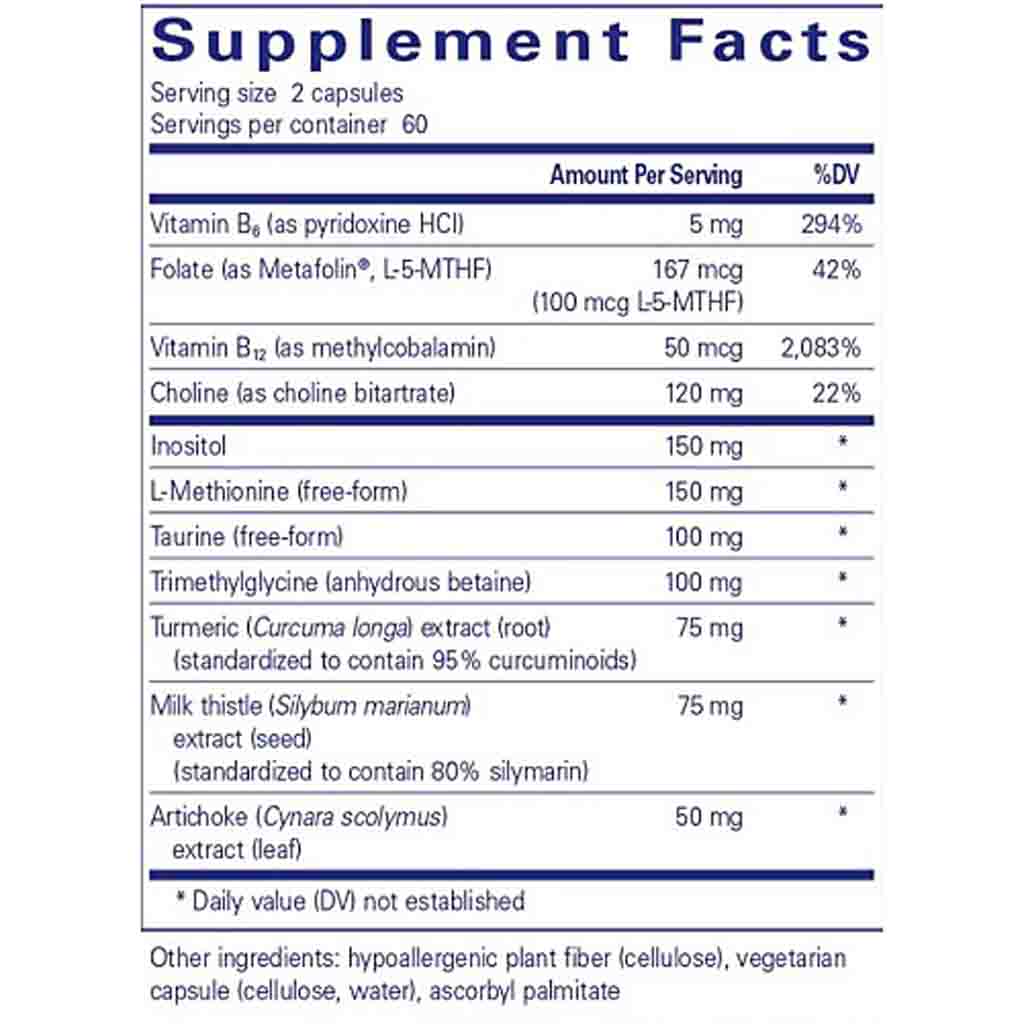 Pure Encapsulations Lipotropic Detox 120c