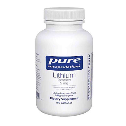 Pure Encapsulations Lithium Orotate 5mg 180c